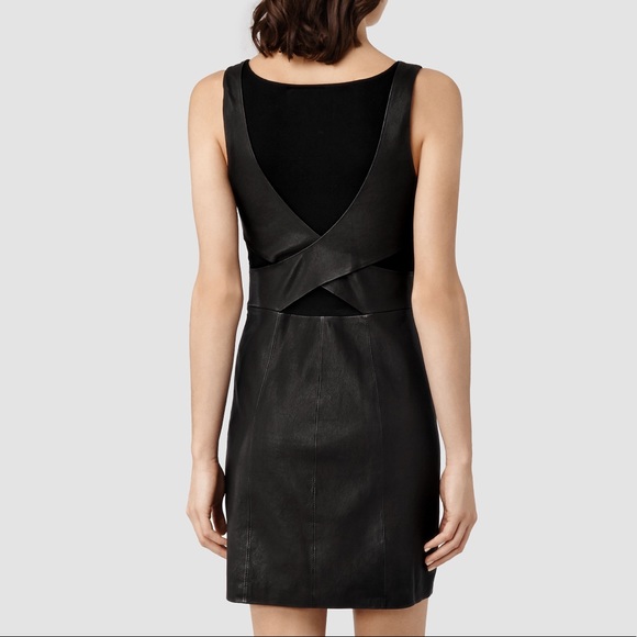 knee length dresses for ladies Suede Leather Sheath Dress
